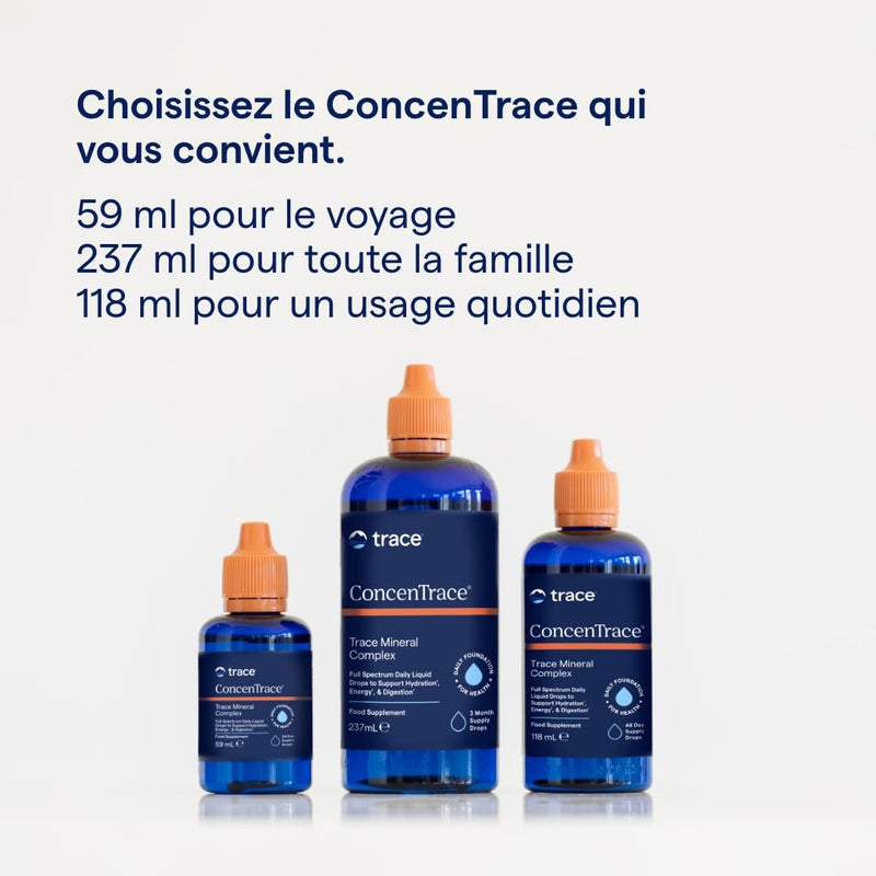 Trace Minerals ConcenTrace Mineral Drops | 118ml, 48 Servings | Supports Energy, Digestion, Bone Health & Hydration, 70+ Ionic Trace Minerals w/Magnesium, Chloride & Potassium
