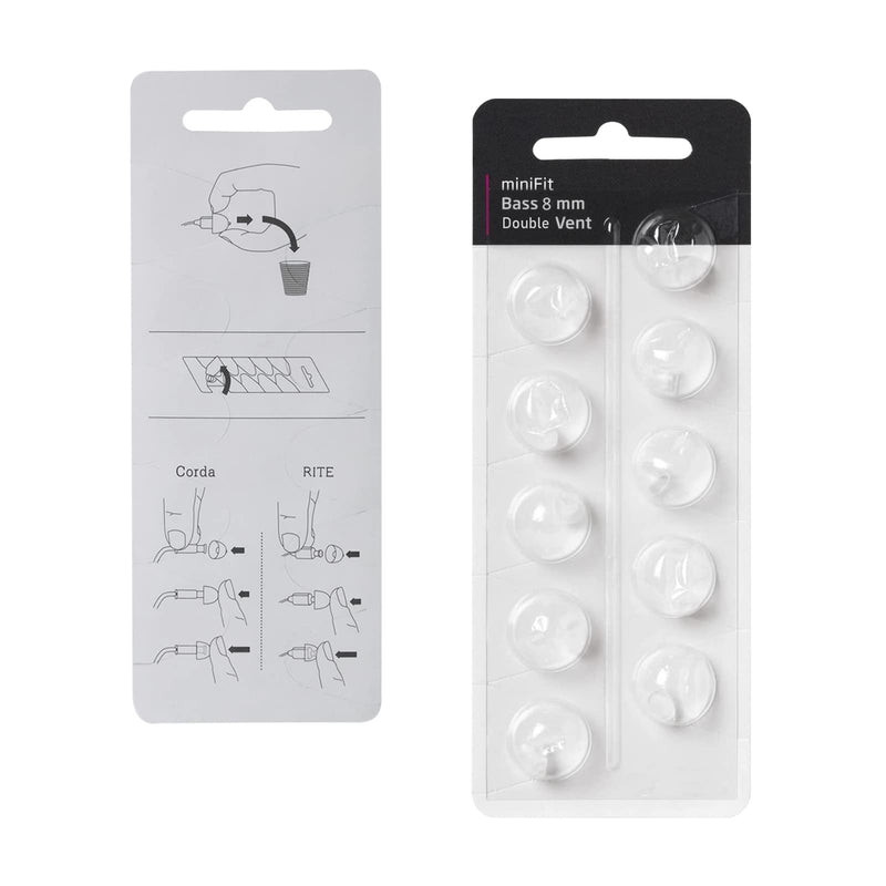 [Australia] - Hearing Aid Domes for Oticon Replacements, Oticon Minifit Double Vent Bass Domes (8 mm/2 Packs）, Universal Domes for Oticon Hearing Aid Supplies. 8MM DOUBLE VENT 
