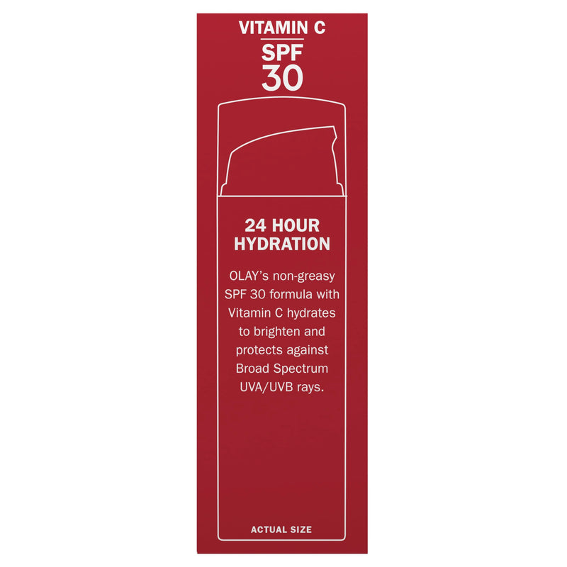 Olay Vitamin C Hydrating moisturizer with sunscreen, SPF 30, 1.7 Oz (Pack of 2) 1.7 Fl Oz (Pack of 2)