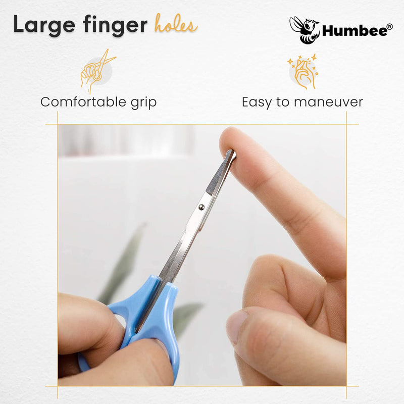 Hair Trimming Scissors Set, Grooming Scissors for Facial Hair, Nose Hair, Mustache, and Beard Grooming, Stainless Steel Eyebrow Scissors White Grooming Scissors (Set of 3)