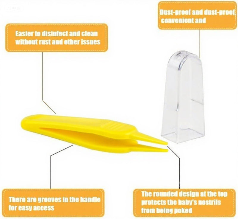 [Australia] - Kids Ear Wax Removal Tweezers, BPA - Free Plastic Infant Ear Cleaning Tool with Protective Case, Color - Coded Baby Ear Care AccessoriesÔºà5 pcs) 