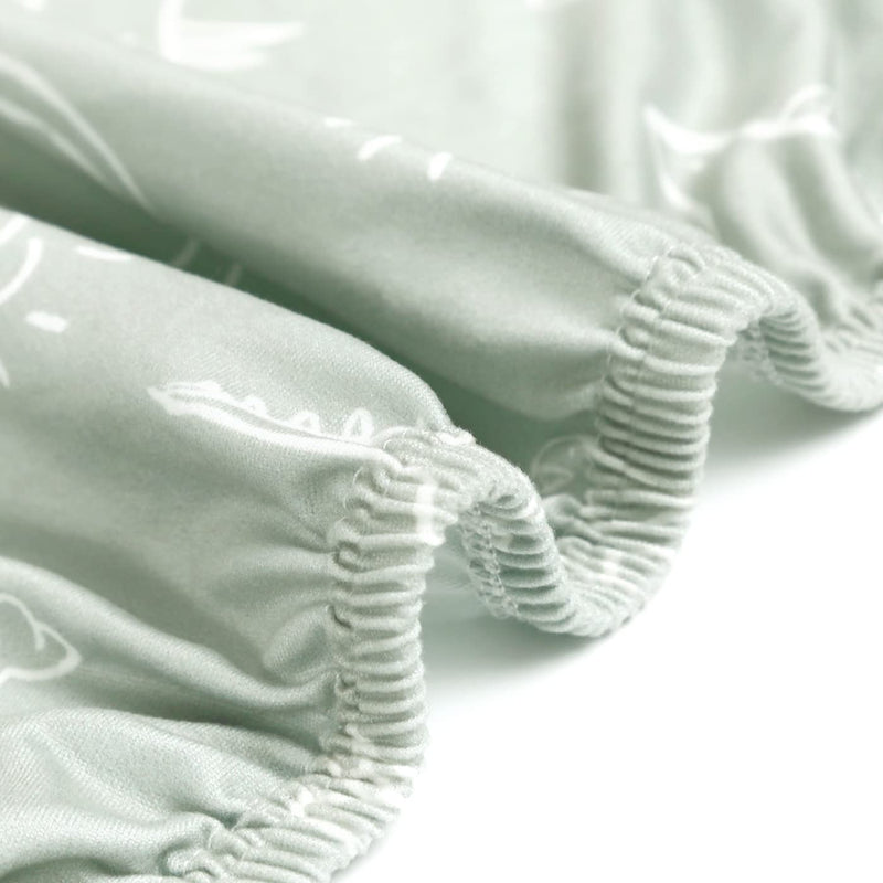 [Australia] - GRSSDER Stretch Ultra Soft Jersey Knit Fitted Crib Sheets Set 2 Pack，Fit All Standard Crib Mattress Pads Safe and Snug, Crib Fitted Sheet for Baby, Dinosaur 