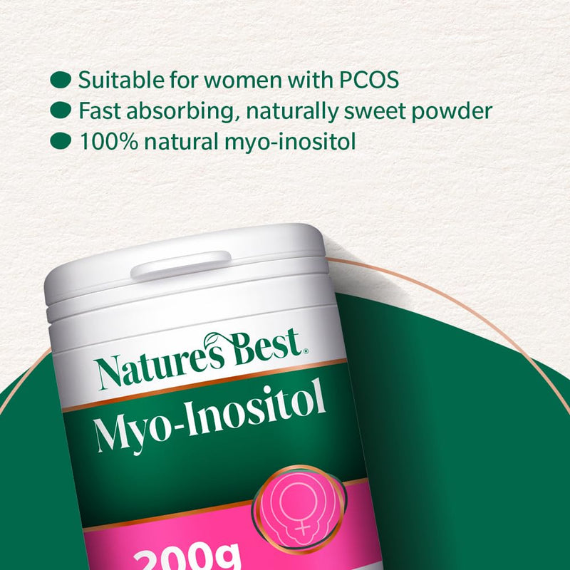Nature's Best Myo-Inositol Powder - Suitable for Women - Fast Absorbing - Delicious & Easy to Mix - UK Made - 200g Powder, 50 Servings