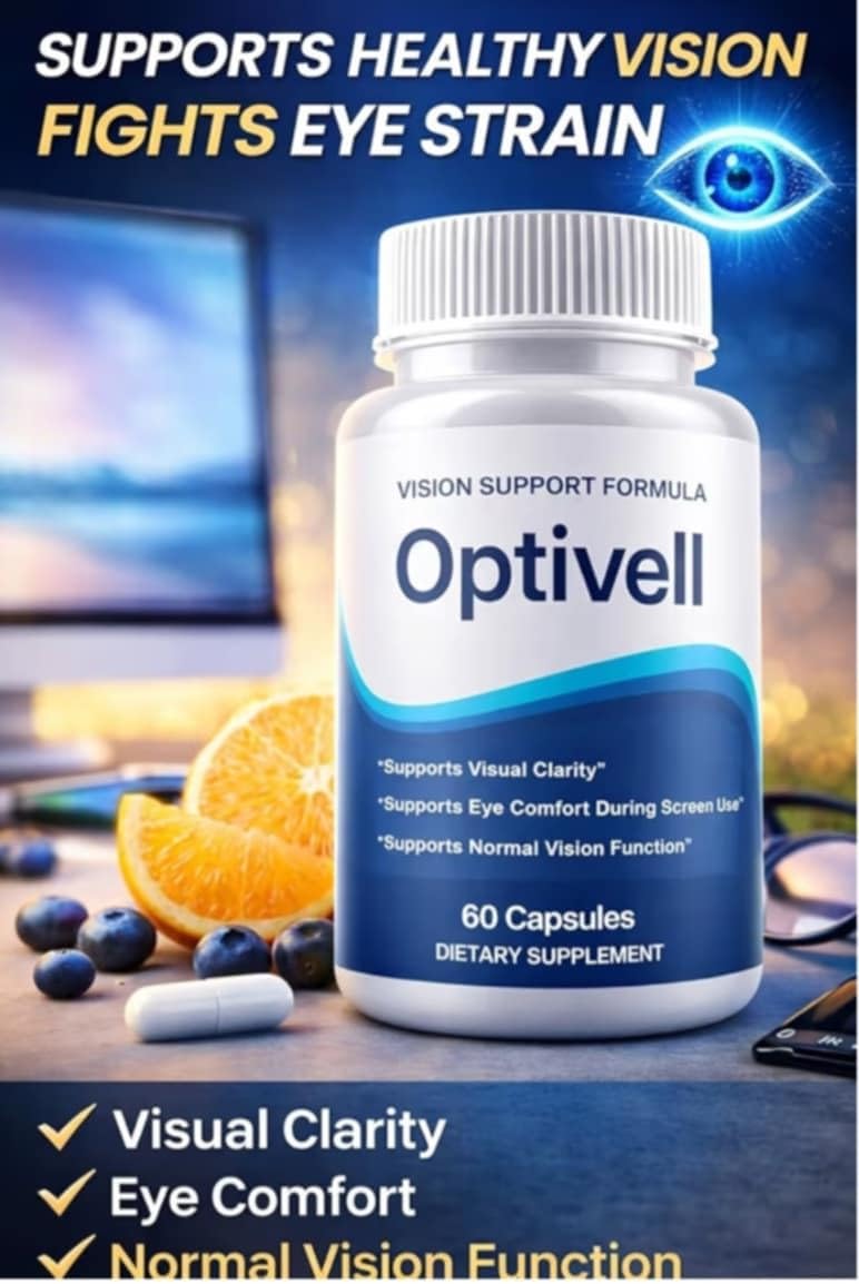 Optivell Vision Support Supplement – Eye Health & Visual Function Support – Daily Vision Support Formula – 60 Capsules