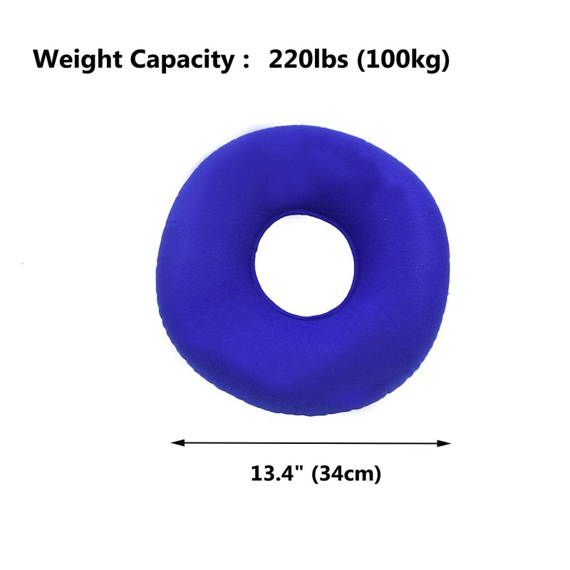 [Australia] - Butt Round Pillow for Tailbone Pain, Pillow Flocked Fabric Air Pillow for The Home, Office,Hiking,Camping,Traveling,Napping,Desk Rest,Neck & Lumbar Support 