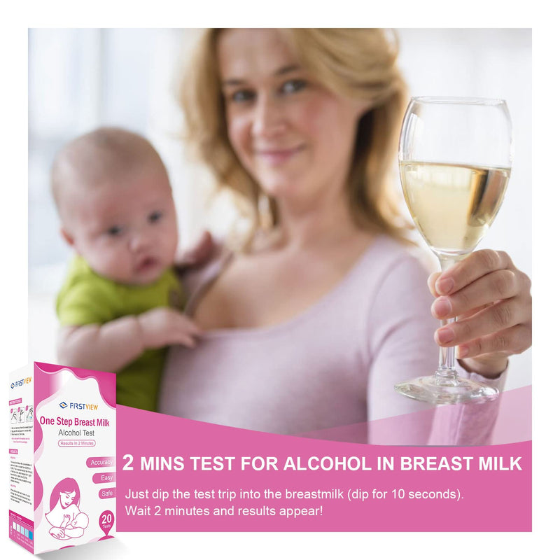 [Australia] - 20 Pack of FIRSTVIEW Breastmilk Test Strips, 2-min Quick & Accurate Detection for in Breast Milk Test Strips for Breastfeeding Moms at Home 20 Pcs 
