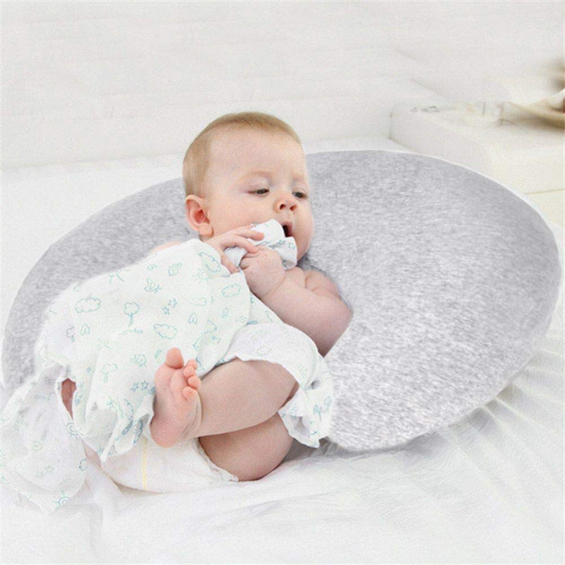 [Australia] - Pro Goleem Nursing Pillow Cover 100% Jersey Cotton 2 Pack Soft Feeding Pillow Slipcover for Breastfeeding Moms Fits Standard Infant Nursing Pillow or Positioner Grey for Boys and Girls 