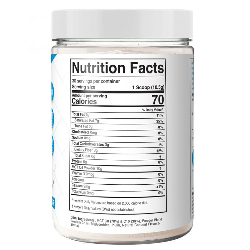 [Australia] - Keto Zone MCT Oil Powder | Coconut Cream Flavor | 30 Day Supply | 75/C8 25/C10 | 0 Net Carbs | All Natural Keto Approved For Ketosis | 11.11 Ounce (Pack of 1) 