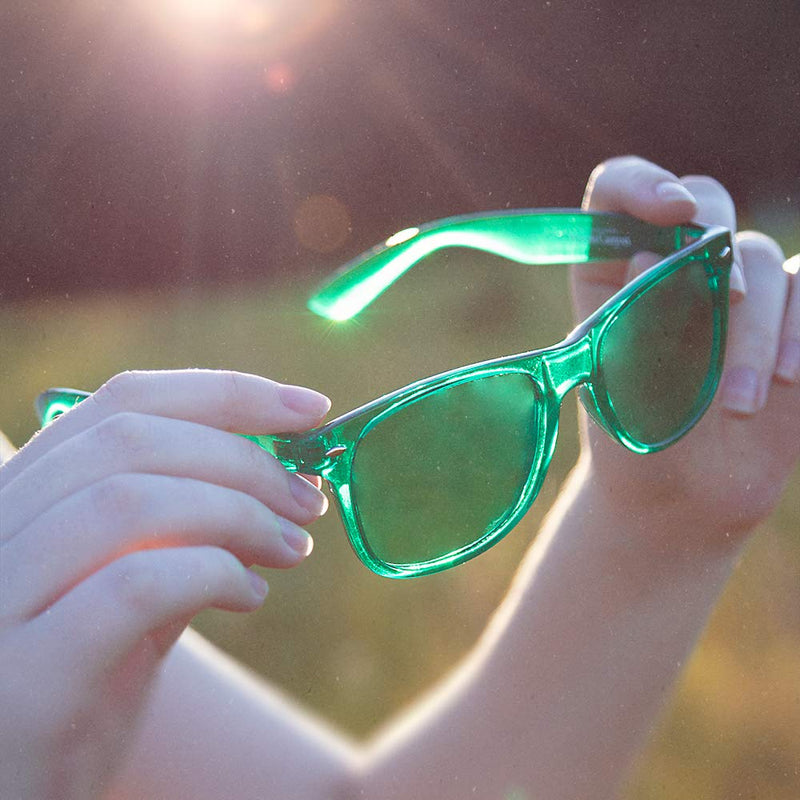 [Australia] - Green Color Therapy Mood Glasses Migraine Glasses Light Therapy Chakra Healing Glasses Chromotherapy Green Colored Lenses 