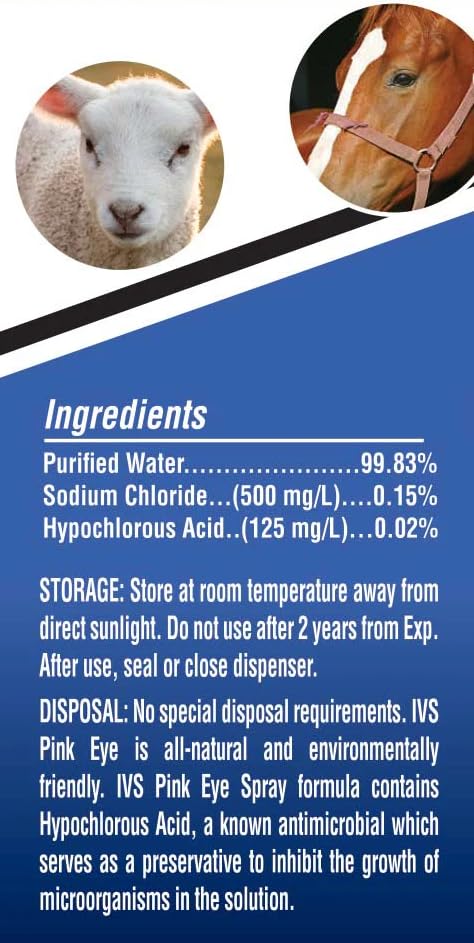 Pink Eye Spray - Eye Spray for All Animals (Dogs, Cats, Livestock and Horses) to Relieve Redness, Irritation, and Discharge - 16-Ounce - PawsPlanet Australia