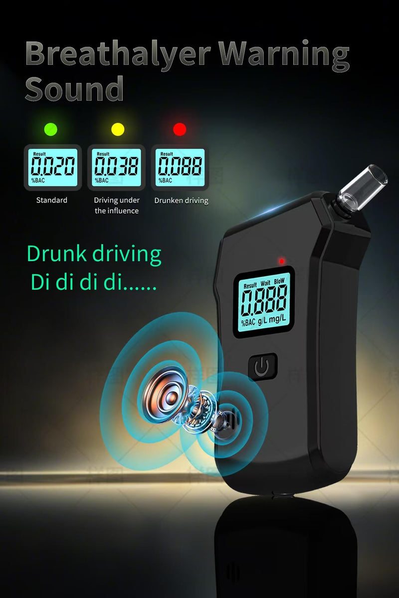 [Australia] - Breathalyzer, 2025 Upgraded Portable Professional High-Accuracy Breathalyzers for Alcohol with LCD Digital Display, Personal Alcohol Breathalyzer Tester Breath Alyzer for Home. 