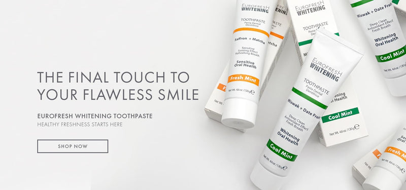 [Australia] - FARMASi EUROFRESH WHITENING Toothpaste – Matcha & Saffron – Natural Whitening, Plaque Reduction & Fresh Breath – 4.6 oz (130g) Saffron, Matcha 4.6 Fl Oz (Pack of 1) 