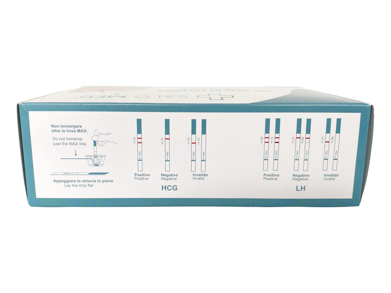 [Australia] - SALO MED - Fertility Test Kit for Women - 50 Ovulation Tests + 20 Pregnancy Tests - Individually packaged, urine test strips (50 LH + 20 HCG) included with 70 urine cups 