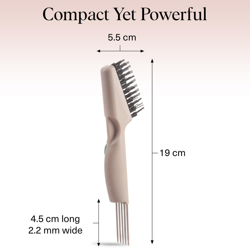 [Australia] - Kitsch Hair Brush Cleaner Tool | Double-Sided 2-in-1 Brush Cleaner for Hair Brushes & Combs | Eco-Friendly Cleaning Tool with Pick & Bristles, Perfect Gifts for Women | Hair Stylist Essentials 
