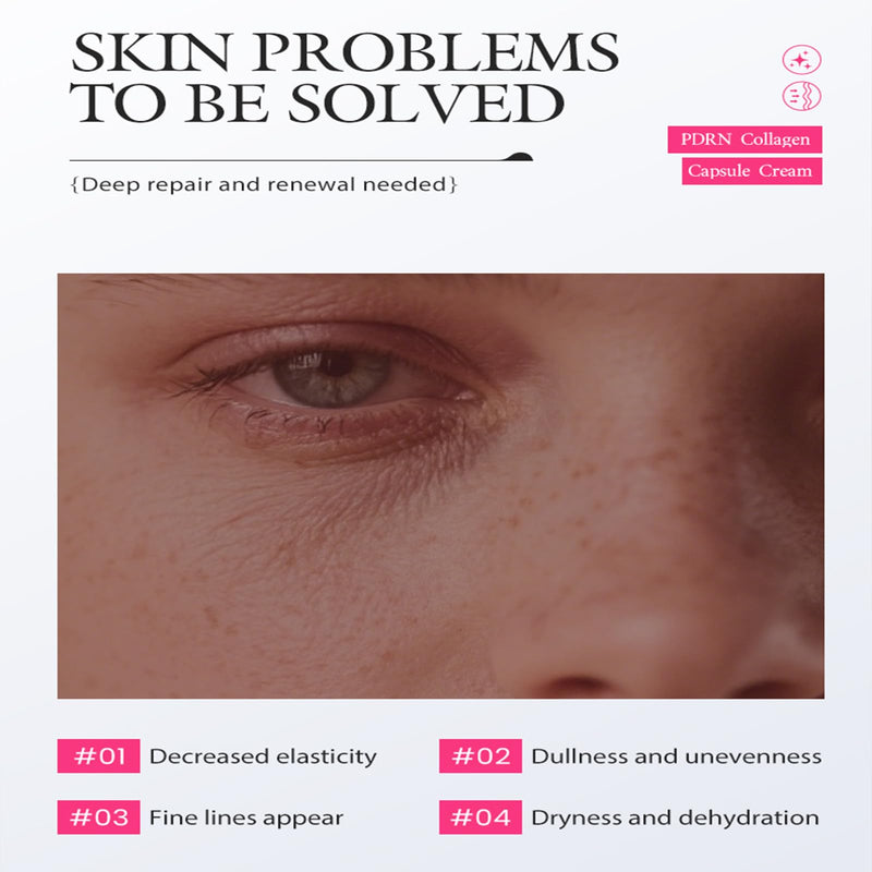 Collagen PDRN Capsule Cream 70 g × 2, Firming Care for Smooth Skin, Softens Fine Lines, Easily Absorbent and Non-Greasy