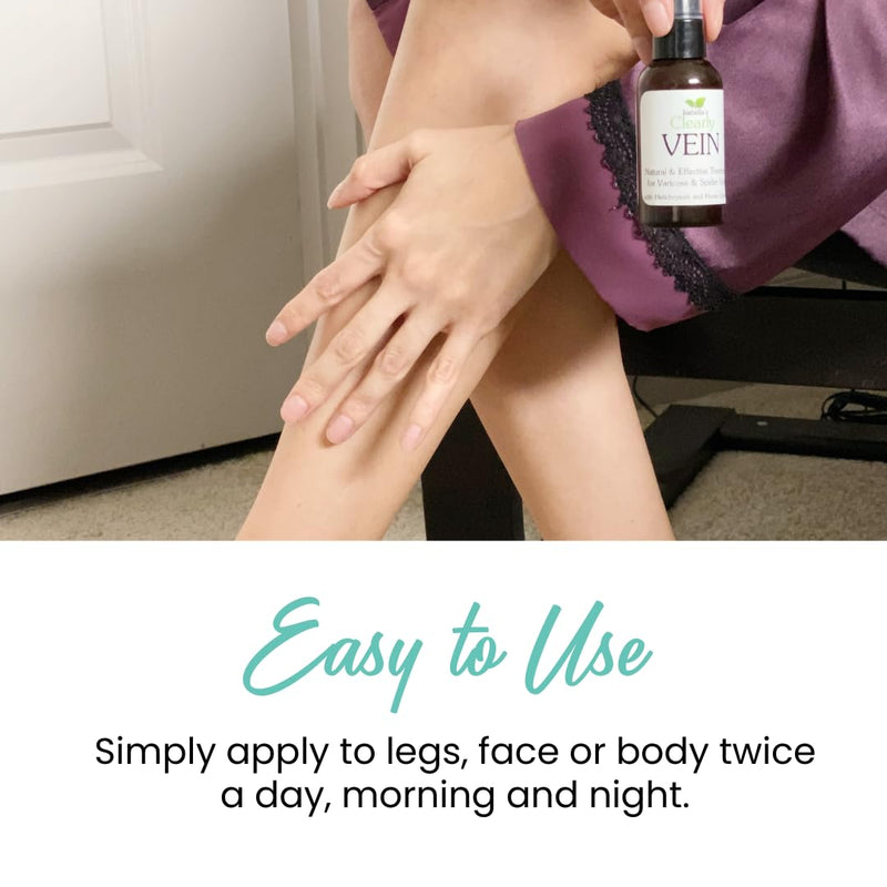[Australia] - Clearly VEIN - Natural varicose veins and spider veins treatment with essential oils and herbal extracts from horse chestnut and helichrysum - For healthy capillaries on the face, legs and body 