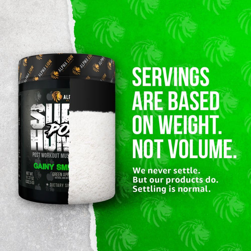 [Australia] - Alpha Lion Superhuman Post Workout Recovery, Muscle Builder Drink, Creatine Powder + More for Lean Muscle Growth, Strength & Volume, Supplement for Women & Men (25 Servings, Gainy Smith Apple) 
