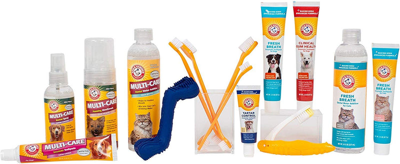 Arm & Hammer for Pets Tartar Control Kit for Dogs | Contains Toothpaste, Toothbrush & Fingerbrush | Reduces Plaque & Tartar Buildup | Safe for Puppies, 3-Piece , Beef Flavor 2.5 Ounce (Pack of 1)