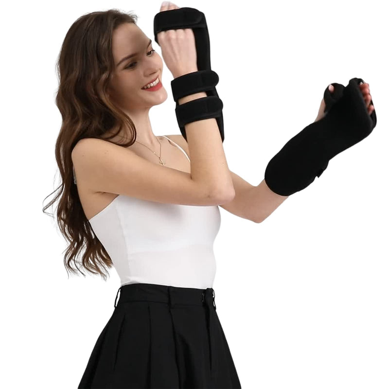 Carpal Tunnel Wrist Brace Night Support, Resting Wrist Splint for Syndrome Tendonitis Carpelrx, Cockup Hand Wrist Support Braces for Sleeping Sprained Pain Relief Orthopedic Right Medium