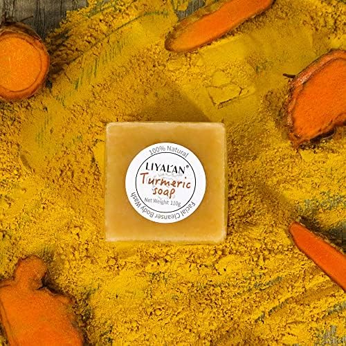 [Australia] - LIYALAN Turmeric Soap Bar for Face & Body-Tumeric Soap,Smooth Skin,Deep Cleansing, Natural Handmade Soap Sensitive Skin Formula, Vegan Soap 3.88 Ounce (Pack of 1) 