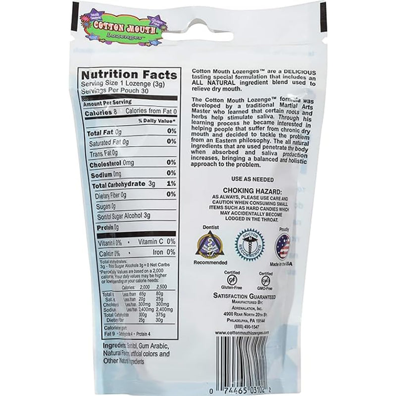 [Australia] - Dry Mouth Relief Fruit Mix 3.3oz Bag (3 Bags) | Relieves Dry Mouth & Increases Saliva Production, Sugar Free, Gluten Free, Delicious Fruit Flavor, Individually Wrapped, 30 Ct 