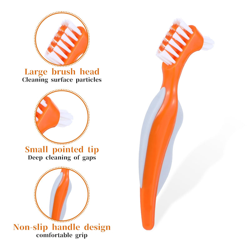 [Australia] - JIYIN Pack of 3 denture brushes, double-sided denture toothbrushes, denture toothbrushes, cleaning brush for cleaning false teeth (color 2) 
