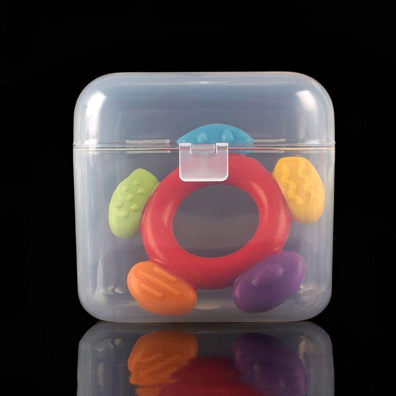 [Australia] - Accmor Pacifier Case, Pacifier Container Can Storage 2 Pacifiers, Baby Pacifier Holder Case for Travel, BPA Free,Transparent,2 Pack Transparent 
