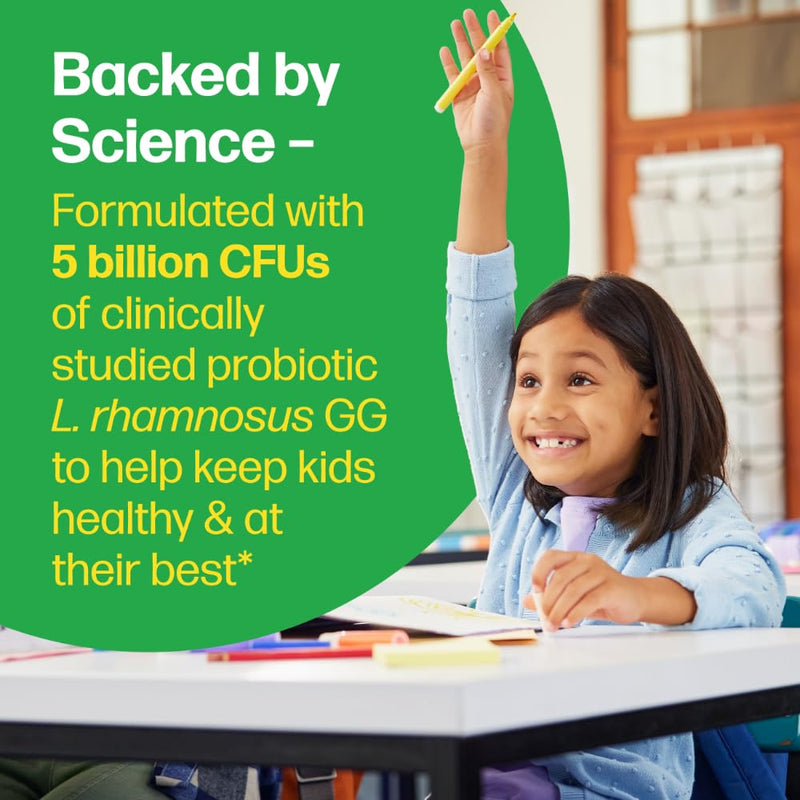 Culturelle Daily Chewable Probiotics for Kids Ages 3+, Berry Flavor, 30 Ct | From the #1 Pediatrician Recommended Brand± Promotes Digestive Gut Health, Oral Care & Immune Support* 5B CFUs, Gluten Free 30 Count (Pack of 1)