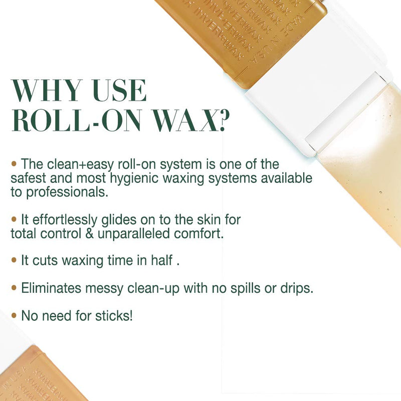[Australia] - Clean + Easy Sensitive Roll On Wax Refill – Medium Wax Cartridge Refill for Face & Body Hair Removal, Soft Wax for Sensitive Skin, Hygienic Waxing, 3-Pack 3 Pack 