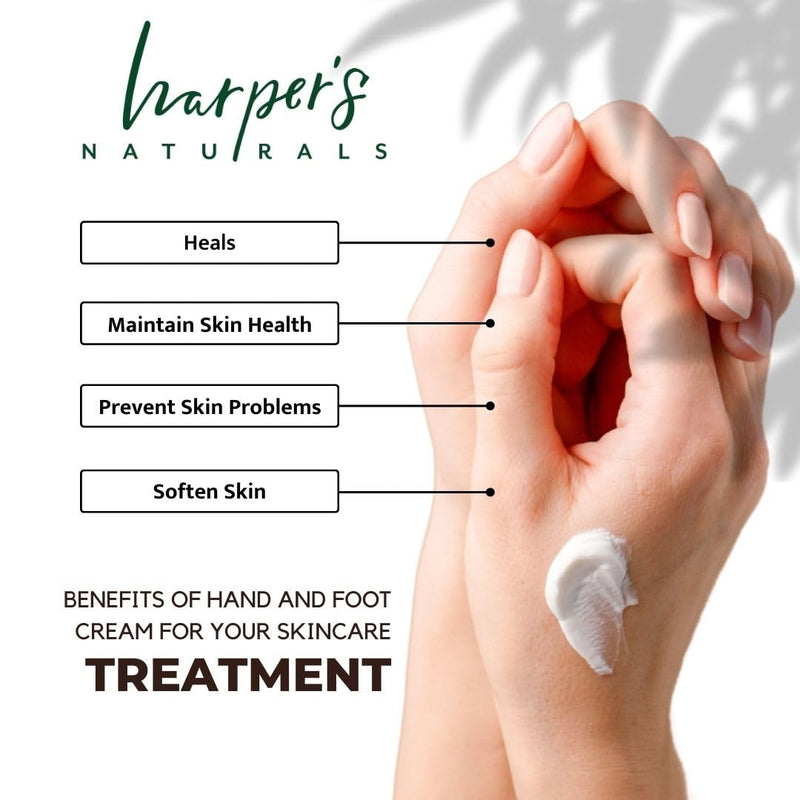 [Australia] - Harper's Naturals Hand and Foot Cream, Moisturizing, Softens, For Dry, Cracked Hands and Feet - 2 oz 