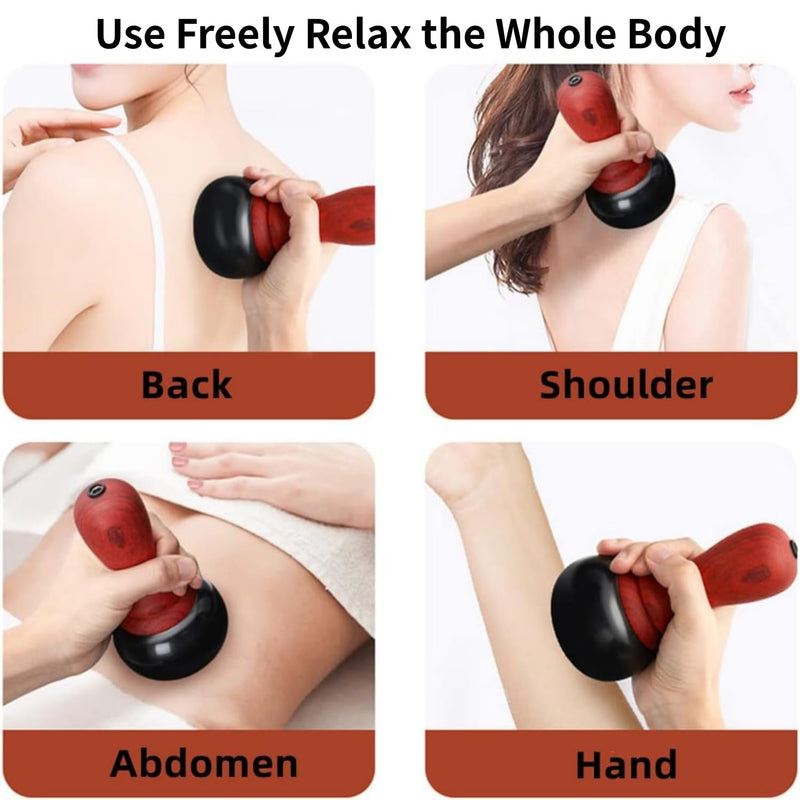 [Australia] - Hot Stones for Massage, Electric Body Massager with Temperature Control, Natural Bian Stone Gua Sha Scraping Massager for Home SPA Relaxation Treatment Pain Relief A 