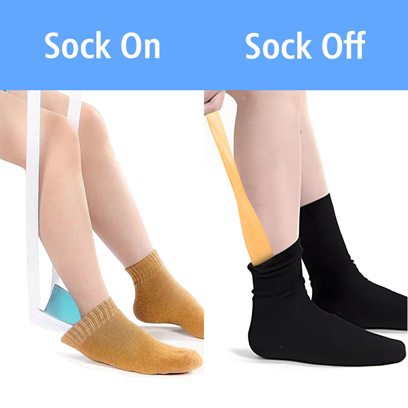 [Australia] - Sock Aids for Putting on Socks, Sock Aid Device for Seniors, Sock Aid Tool for Elderly, Disabled, Pregnant, Sock Helper Pulling Assist Device 