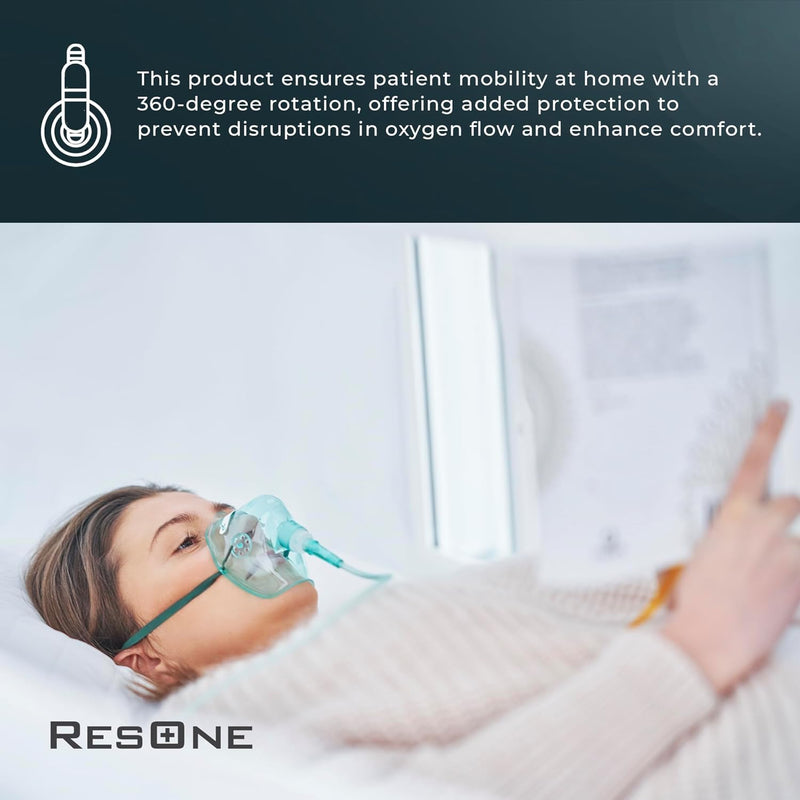 [Australia] - Oxygen Tubing Swivel Connectors 5-Pack, Cannula, Hose, Tube Connectors, Oxygen Line Splitter, Concentrator Supplies, 360-Degree Rotation, Medical, Home, Marine Use, Standard Size - Male/Female 5pk 