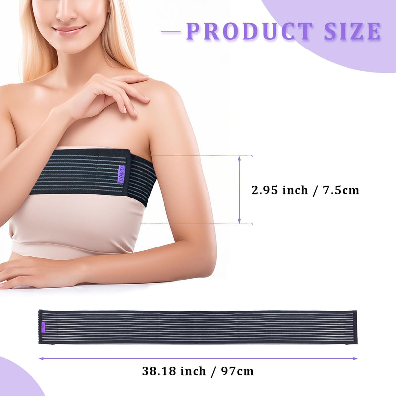 [Australia] - Breast Implant Stabilizer Band ÔºåPost Surgery Breast Band Chest Compression Wrap For Women ÔºåBreast Support Bandage ÔºåBreast Augmentation Band Bra Breast Reduction Recovery Supplies For Healing One Size Fits All (Black) Black 