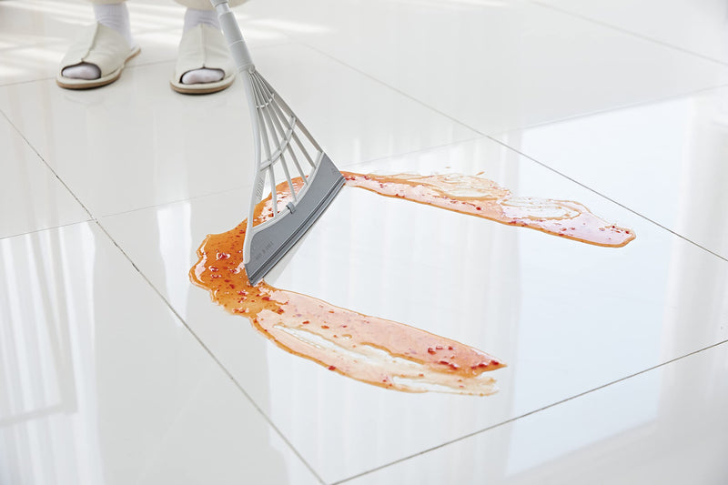 [Australia] - Original Broombi - All-Surface Silicone Broom, Squeegee, Pet Hair Remover - Smart Broom for Indoor Cleaning - Cleans Glass, Fine Dust, Hair, Liquids - for Smooth Floors, Rugs, Windows (Grey) Gray 