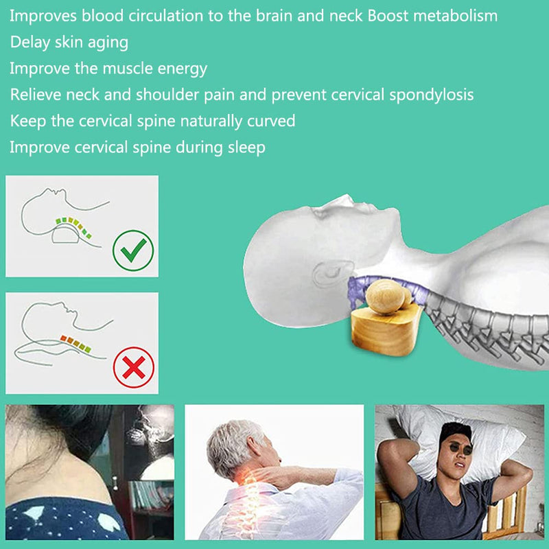[Australia] - Wooden Point Massager, Psoas Muscle Release Tool, 6 Massage Heads, Back, Waist, Shoulder, Neck, Hips, Pelvic Correction, Manual/Hand-Powered 