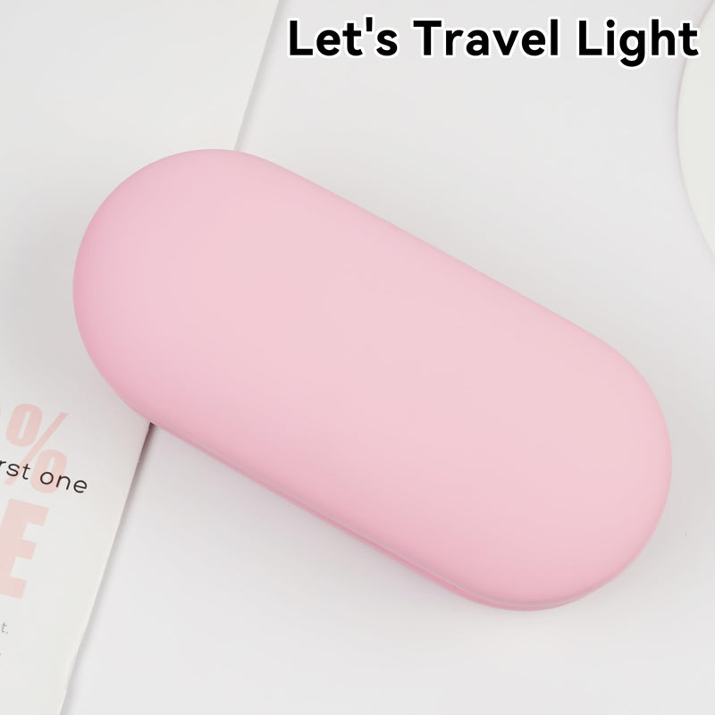 [Australia] - Eyeglass Case,Double Sided Portable Contact Lens Case,2 in 1 Portable Contact Multifunction,Durable Lens Case E-Pink 