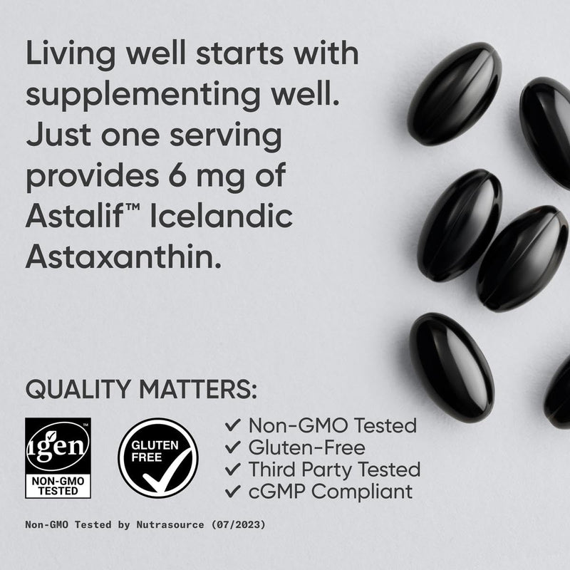 [Australia] - Sports Research® Astaxanthin Softgels with Organic Coconut Oil - Icelandic Astaxanthin from Algae - Antioxidant Support - Non-GMO Verified, Soy & Gluten Free 120 Count (Pack of 1) 