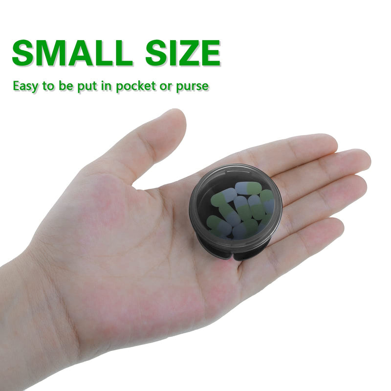 Patelai Small Pill Case Travel Pill Container for Men Pocket,6 Pack | Clear Mini Organizer Box, Round Black Medicine Case Holder, Pocket Purse Briefcase Travel Use, Medicine Cod Liver Oil Storage 6