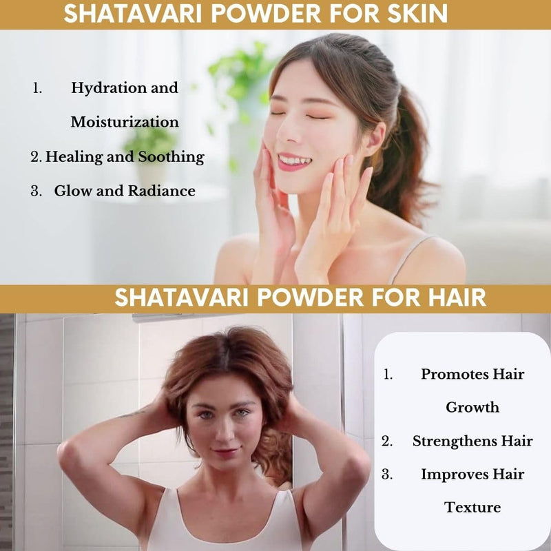 [Australia] - 100% Natural Shatavari/Asparagus Racemosus Powder for Health and Skin Care 0.5 LBS / 227 GMS 