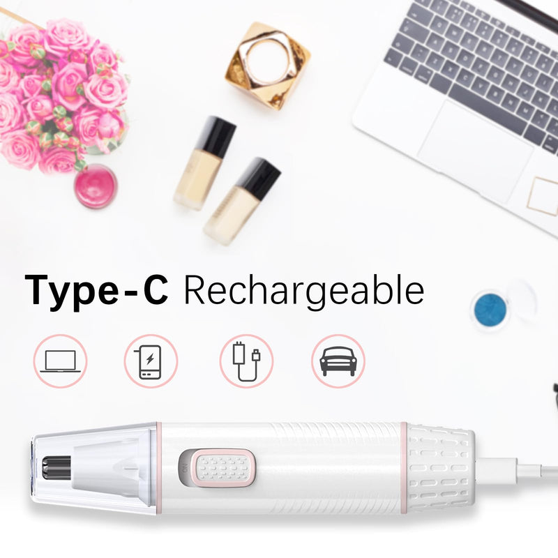 [Australia] - Antomoness Electric Eyebrow Trimmer for Women Hair Remover for Eyebrow Nose Face and Body Hair Removal with LED Light and Lithium-Powered Rechargeable Painless 