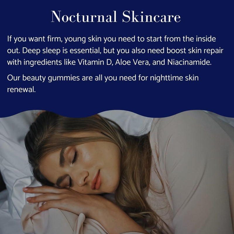 Glotrition Beauty Sleep Gummy Travel Pack | Deeper, Higher Quality Sleep | Rejuvenate & Moisturize Skin at Night | Non-Habit Forming with Natural Ingredients | 10 Gummies 10 Count