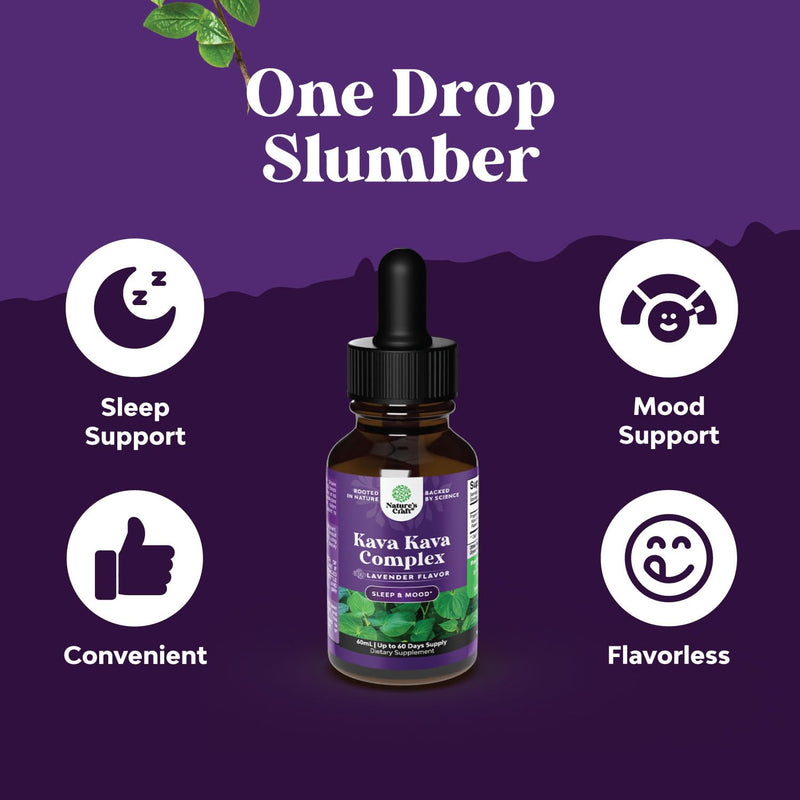 [Australia] - Potent Liquid Kava Kava Drops - Calming High Concentration Kava Extract with Chamomile and Lavender - Tasty Adaptogen Drops Mood Support Supplement with Kava Root - Vegan Non GMO and Alcohol Free 