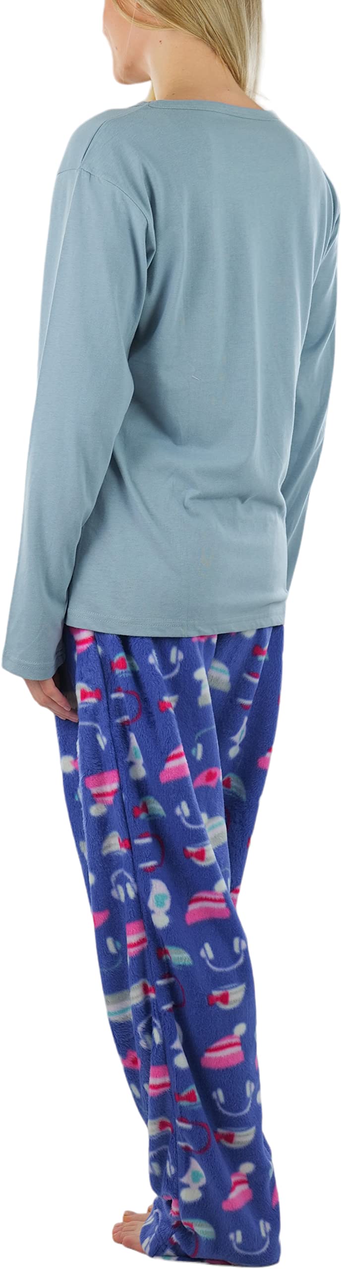 ToBeInStyle Women's Top and Drawstring Bottom Pajama Set X-Large Long Sleeve W/ Text - Get Some Vitamin Zzzzz