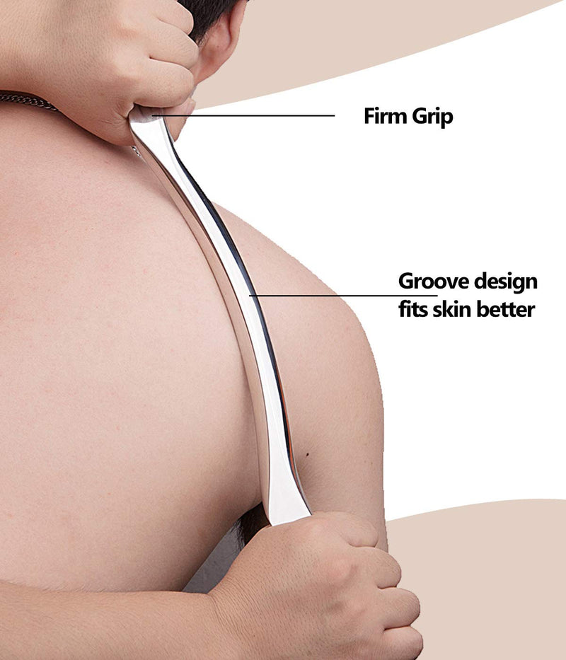 [Australia] - Stainless Steel Gua Sha Scraping Massage Tool - IASTM Tools Help Relieve Sore Muscles - Great Soft Tissue Mobilization Tool（Long Shape） 