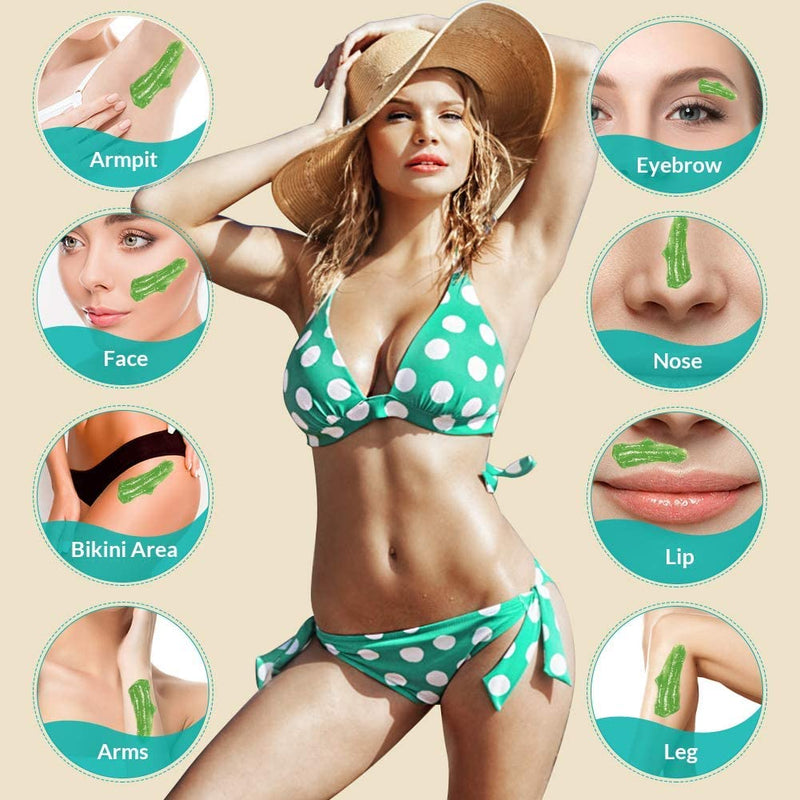 [Australia] - Wax Warmer Wax Warmer Wax Hair Removal Electric Wax Hair Removal Set Depilatory Wax Device Waxheater Waxing Kit with 4X100g Wax Beads Black 