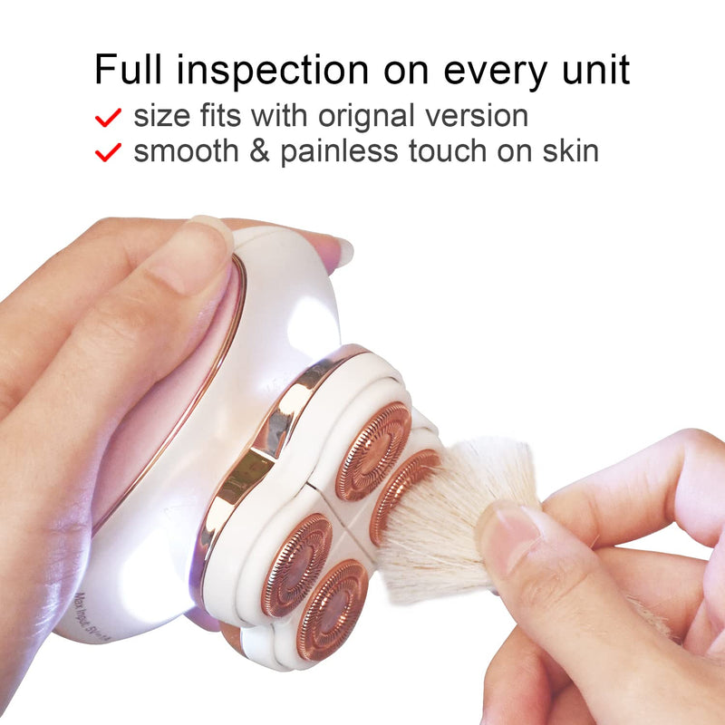 [Australia] - tuokiy Legs Hair Remover Replacement Head Compatible with Finishing Touch Flawless Electric Legs Shaver for Women,Rose Gold 2-pc Pack 