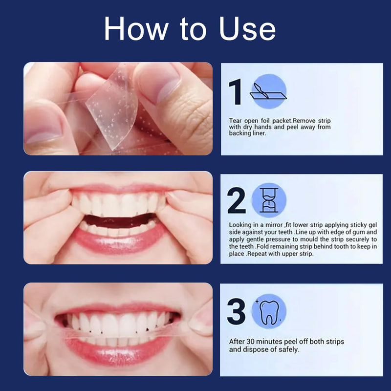 [Australia] - Teeth Whitening Strip, Whitening Strips, 28 Strips for Sensitive Teeth, Professional and Natural Teeth Whitening Kit,14 treatments 