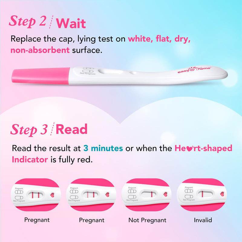 easy@Home Pregnancy Test: Smart Love Timing Indicator - Early Detection | Fast Results & Easy to Use for Home Use hCG Tests | 5 Pack 5 Count (Pack of 1)