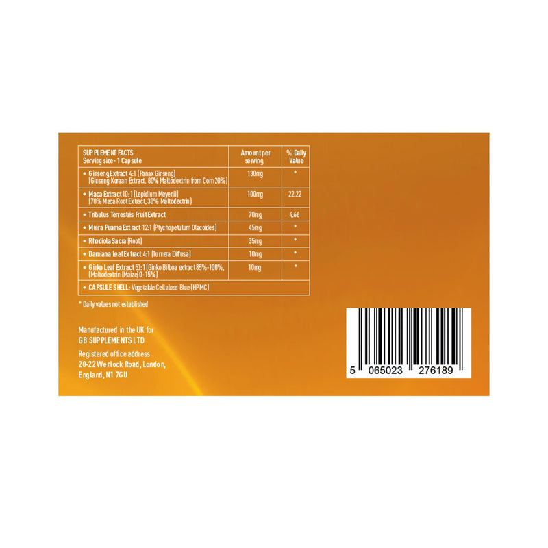 10 x 400mg NEW Advanced Formula - ULTRA MAX Maximum Male Support Capsules | 400mg | 10 Capsules | High Strength Ginseng, Maca & Tribulus Blend | Stamina & Energy Support | UK Manufactured | Vegetarian